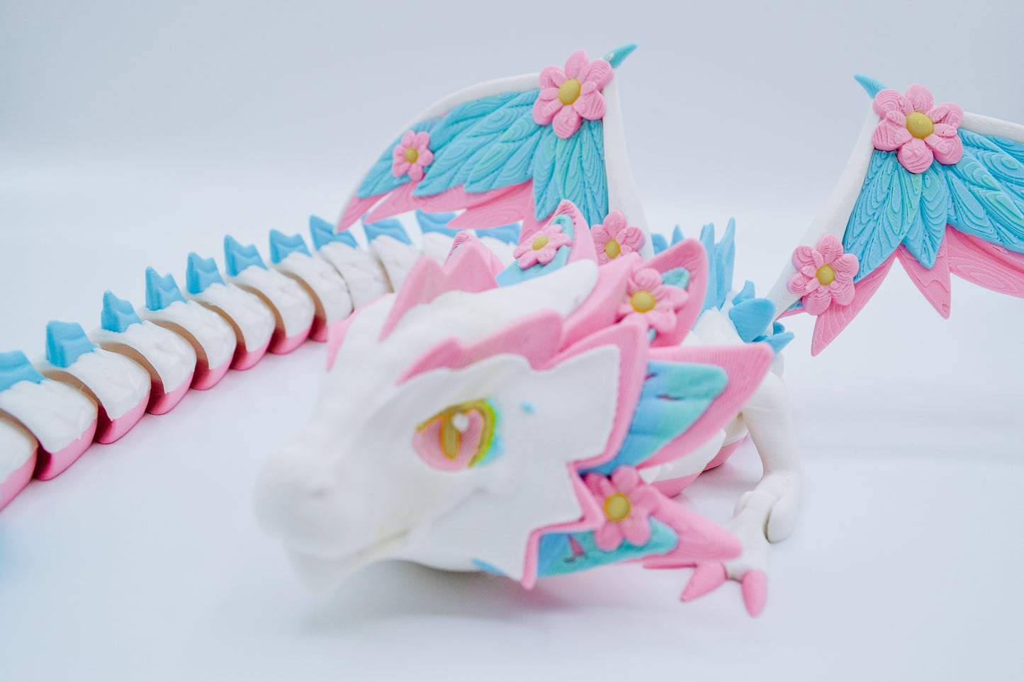 Blossom Breeze Flexi Dragon – 3D Printed Articulated Fantasy Model