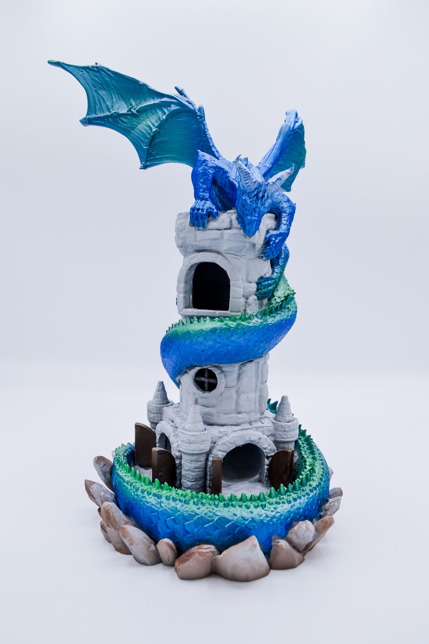 Skycoil Keep – Hand-Painted Dragon Dice Tower
