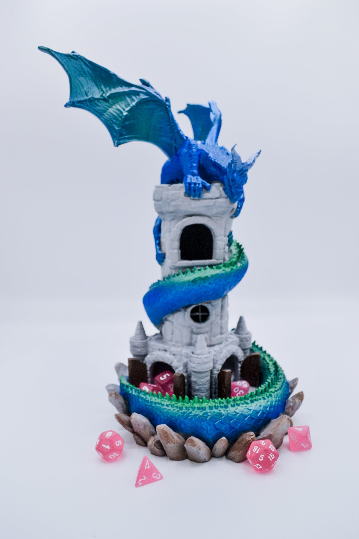 Skycoil Keep – Hand-Painted Dragon Dice Tower