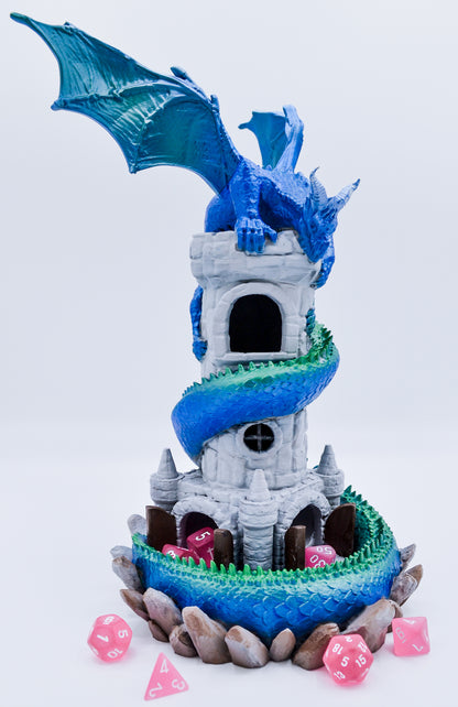 Skycoil Keep – Hand-Painted Dragon Dice Tower