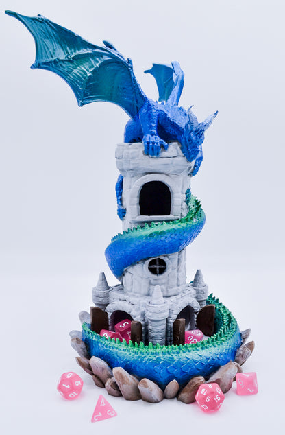 Skycoil Keep – Hand-Painted Dragon Dice Tower