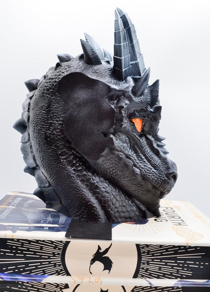 Hand-Painted 3D Printed Dragon Bookends – Majestic Fantasy Display for Your Shelf