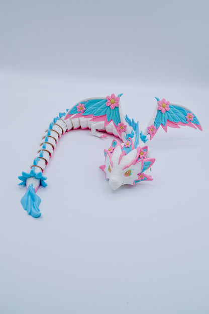 Blossom Breeze Flexi Dragon – 3D Printed Articulated Fantasy Model