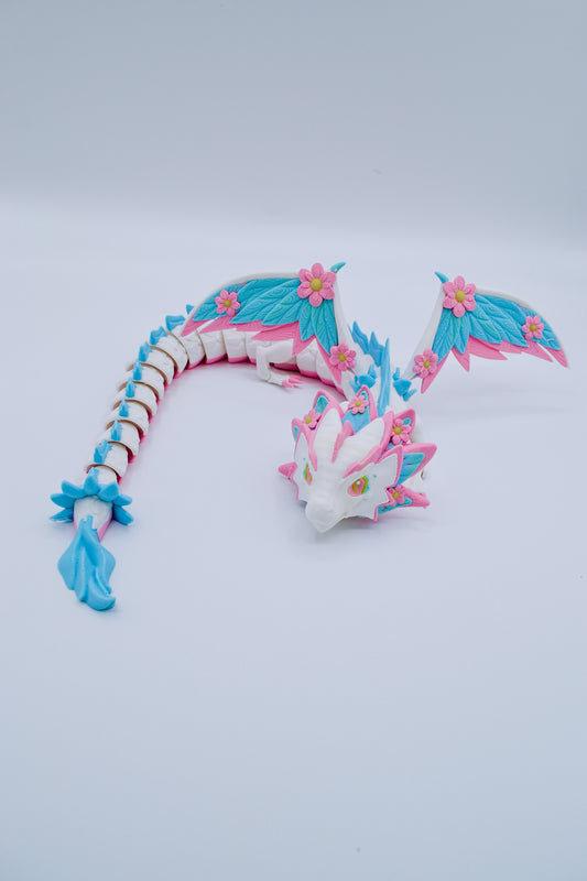 Blossom Breeze Flexi Dragon – 3D Printed Articulated Fantasy Model