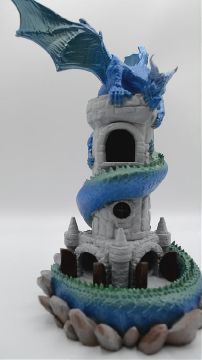 Skycoil Keep – Hand-Painted Dragon Dice Tower